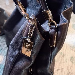 Coach Brown Phoebe Pebbled Leather Carryall Handbag